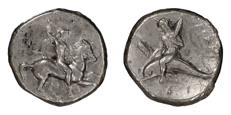 Calabria, Tarentum. Stater; Calabria, Tarentum; c. 325-281 BC, Stater, 7.75g. Fi...