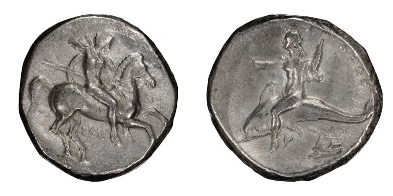 Calabria, Tarentum. Stater; Calabria, Tarentum; c. 325-281 BC, Stater, 7.79g. Vl...