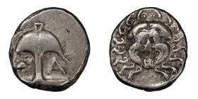 Danubian District, Apollonia Pontica. Drachm; Danubian District, Apollonia Pontica; Later 5th-4th cent. BC, Drachm, 3.36g. SNG BM-153, Sear-1655. Obv:...