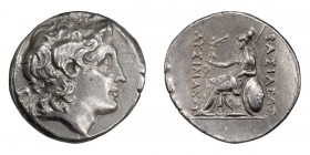Thrace, Lysimachus. Tetradrachm; Thrace, Lysimachus; 306-281 BC. Lysimachia, c. 297-282 BC, Tetradrachm, 16.81g. Thompson-not, Müller-44. Obv: Head of...