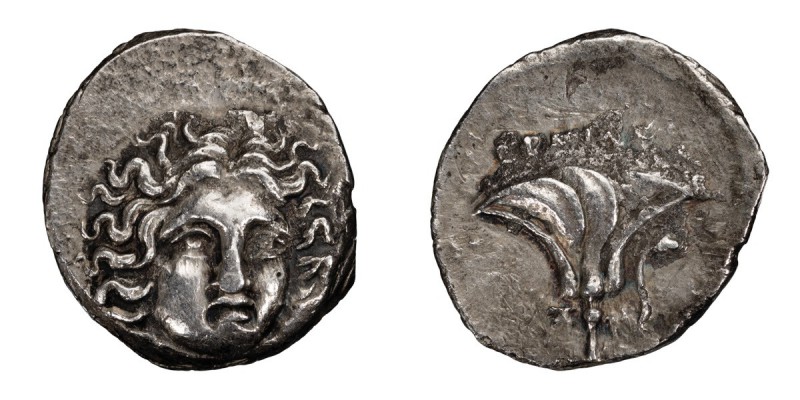 Caria, Pseudo-Rhodes. Drachm; Caria, Pseudo-Rhodes; c. 195-150 BC, Drachm, 2.47g...