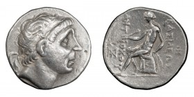Syria, Antiochus II. Tetradrachm; Syria, Antiochus II; 261-246 BC, Seleucia on the Tigris, Tetradrachm, 16.98g. SC-587.4. Obv: Diademed portrait of An...