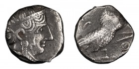 Arabia Felix, Sabaeans and Himyarites, imitating Athens. Drachm; Arabia Felix, Sabaeans and Himyarites, imitating Athens; 354-300 BC, Drachm, 5.11g. B...