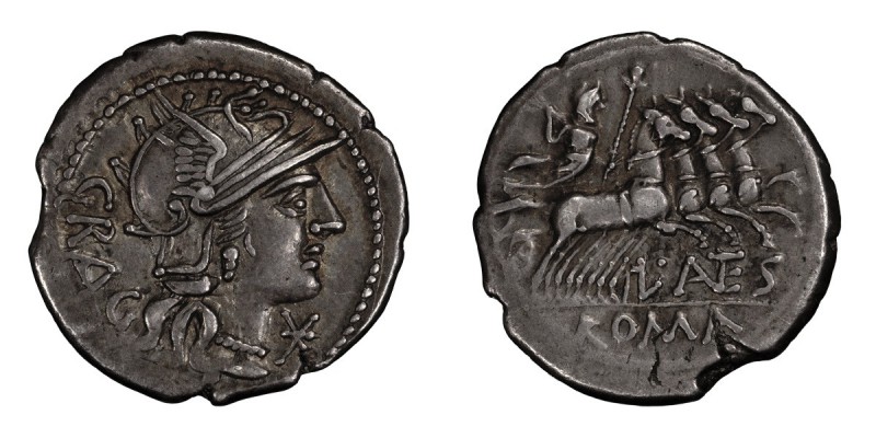 L. Antestius Gragulus. Denarius; L. Antestius Gragulus; 136 BC, Denarius, 3.87g....
