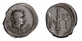 C. Norbanus. Denarius; C. Norbanus; 83 BC, Denarius, 3.69g. Cr-357/1b, Syd-739, RSC Norbana-2. Obv: Diademed head of Venus r., C NORBANVS below, XXXXV...