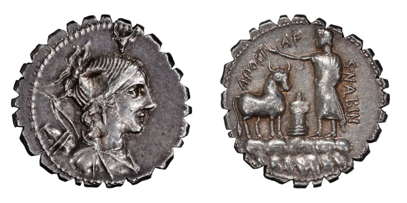 A. Postumius A.f. Sp.n Albinus. Denarius; A. Postumius A.f. Sp.n Albinus; 81 BC,...