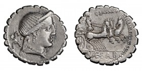C. Naevius Balbus. Denarius; C. Naevius Balbus; 79 BC, Denarius, 3.75g. Cr-382/1b, Syd-769b, RSC Naevia-6. Obv: Diademed head of Venus r., S C behind....