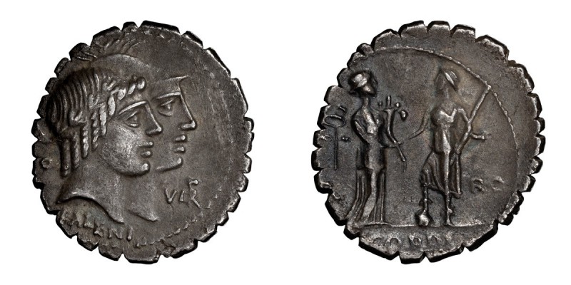 Q. Fufius Calenus & Mucius Cordus. Denarius; Q. Fufius Calenus & Mucius Cordus; ...