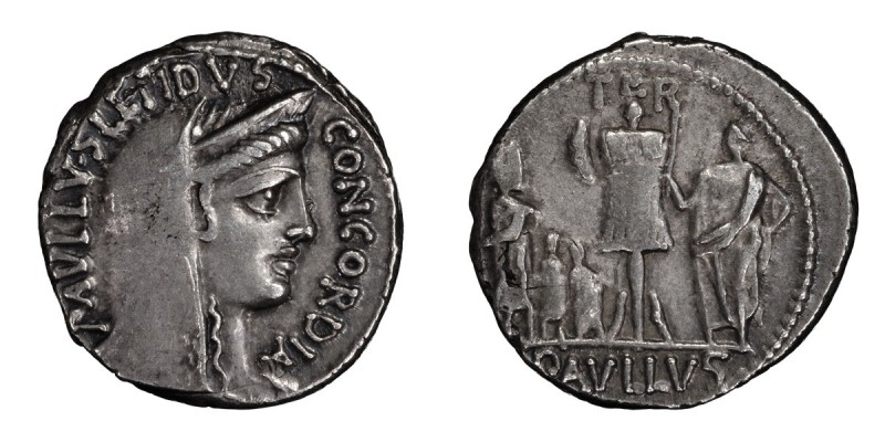 L. Aemilius Lepidus Paullus. Denarius; L. Aemilius Lepidus Paullus; 62 BC, Denar...