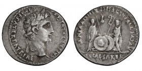 Augustus. Denarius; Augustus; 27 BC-14 AD, Lugdunum, 2 BC-4 AD, Denarius, 3.73g. BM-519, C-43, Paris-1651, RIC-207. Obv: CAESAR AVGVSTVS - DIVI F PATE...
