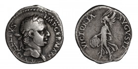 Vitellius. Denarius; Vitellius; 69 AD, Lugdunum, Denarius, 3.41g. BM-125, Paris-30, C-99 (12 Fr.), RIC-62 (S). Obv: A VITELLIVS - IMP GERMAN Head laur...