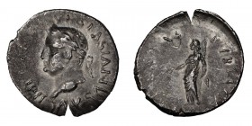Vespasian. Denarius; Vespasian; 69-79 AD, Uncertain Spanish Mint, Denarius, 3.13g. RIC-1339 (R2), BM-360, C-260 (Mus. Correr, 6 Fr.). Obv: IMP CAESAR ...