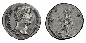 Hadrian. Denarius; Hadrian; 117-138 AD, Rome, c. 132 AD, Denarius, 3.53g. BM-829, C-188, RIC-301. Obv: HADRIANVS - AVG COS III P P Head bare r. Rx: AS...