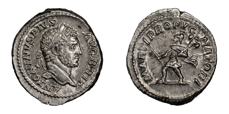 Caracalla. Denarius; Caracalla; 198-217 AD, Rome, 212-3 AD, Denarius, 3.63g. BM-...