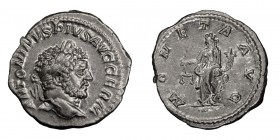 Caracalla. Denarius; Caracalla; 198-217 AD, Rome, 213-4 AD, Denarius, 2.99g. BM-74, C-167, RIC-308. Obv: ANTONINVS PIVS AVG GERM Head laureate r. Rx: ...
