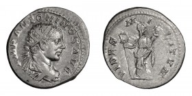 Elagabalus (218-222 AD). Antoninianus; Elagabalus (218-222 AD); Branch Mint, 219 AD, Antoninianus, 4.86g. BM-128, bust var. of C-39 corr., RIC-72. Obv...