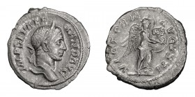 Severus Alexander. Denarius; Severus Alexander; 222-235 AD, Rome, c. 230 AD, Denarius, 2.85g. BM-638, C-566 corr. (5 Fr.), RIC-219. Obv: IMP SEV ALE -...