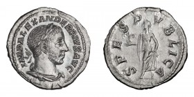 Severus Alexander. Denarius; Severus Alexander; 222-235 AD, Rome, 232-5 AD, Denarius, 3.47g. BM-896, C-543, RIC-254. Obv: IMP ALEXANDER PIVS AVG Bust ...
