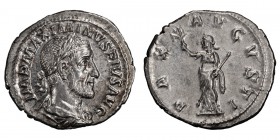 Maximinus I Thrax. Denarius; Maximinus I Thrax; 235-238 AD, Rome, 235-6 AD, Denarius, 3.11g. BM-68, C-31, RIC-12. Obv: without GERM, 2nd portrait. Rx:...