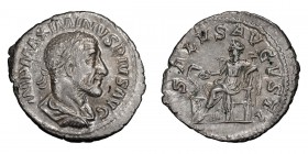 Maximinus I Thrax. Denarius; Maximinus I Thrax; 235-238 AD, Rome, 235-6 AD, Denarius, 3.22g. BM-99, C-85, RIC-14. Obv: No GERM, second portrait. Rx: S...
