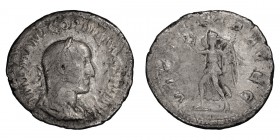 Gordian II Africanus. Denarius; Gordian II Africanus; 238 AD, Rome, Denarius, 2.59g. BM-28, C-12 (120 Fr.), RIC-2 (R2). Obv: IMP M ANT GORDIANVS AFR A...