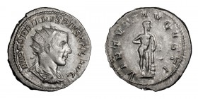 Gordian III. Antoninianus; Gordian III; 238-244 AD, Rome, 241-3 AD, Antoninianus, 3.96g. RIC-95, C-404. Obv: IMP GORDIANVS PIVS FEL AVG Bust radiate, ...