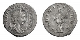 Herennia Etruscilla. Antoninianus; Herennia Etruscilla; Rome, Antoninianus, 3.07g. RIC-58b, C-17. Obv: HER ETRVSCILLA AVG Bust draped r. on crescent, ...