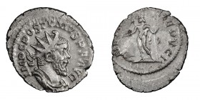 Postumus. Antoninianus; Postumus; 260-268 AD, 262 AD, Antoninianus, 4.15g. Cunetio-2398 (99 spec.), RIC-76, C-209 (6 Fr.). Obv: IMPC POSTVMVS P F AVG ...