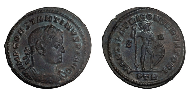 Constantine I. Follis; Constantine I; 307-337 AD, Trier, c. 307-8 AD, Reduced Fo...