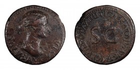 Livia, Dupondius struck by Tiberius. Dupondius; Livia, Dupondius struck by Tiberius; 14-37 AD, Rome, 22-3 AD, Dupondius, 12.01g. BM-81; Paris-63, pl. ...
