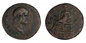 Galba. 40-as; Galba; 68-69 AD, Rome, As, 10.71g. RIC-375 (R ), C-309 (Paris, but not there, 6 Fr.), BMC-p. 335 note (citing Cohen). Obv: IMP SER GALBA...