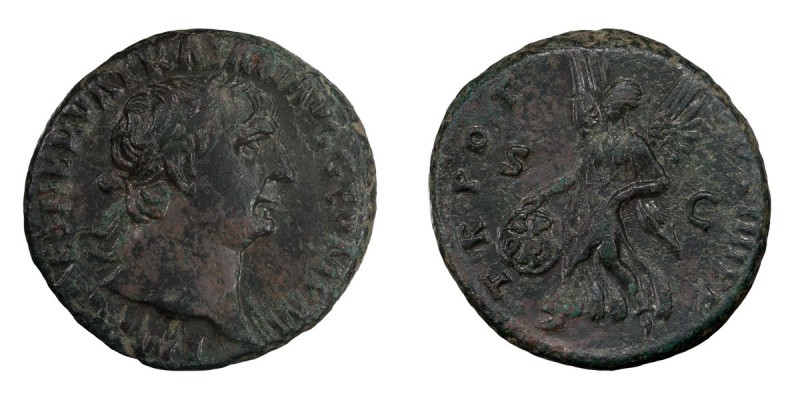 Trajan. 40-as; Trajan; 98-117 AD, Rome, 101-2 AD, As, 12.24g. Woytek, MIR-113b (...