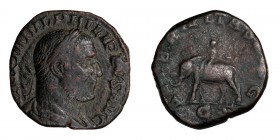 Philip I. Sestertius; Philip I; 244-249 AD, Rome, 248 AD, Sestertius, 14.98g. RIC-167a, C-18. Obv: IMP M IVL PHILLIPVS AVG Bust laureate r. Rx: AETERN...