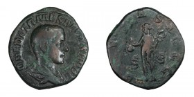 Herennius Etruscus as Caesar. Sestertius; Herennius Etruscus as Caesar; 250-251 AD, Rome, Sestertius, 19.84g. RIC-167a (R2!), C-12 (BM, 40 Fr.!). Obv:...