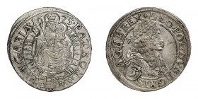 Austria, Leopold I, 1657-1705, 1675, 3 Kreuzer, AU/UNC; Austria, Leopold I, 1657-1705, 1675 3 Kreuzer, AU/UNC, Holy Roman Empire, Austria/Hungary. Lau...