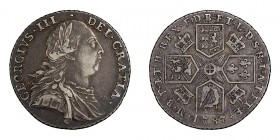 Great Britain, George III, 1760-1820, 1787, Shilling, VF; Great Britain, 1787 Shilling, VF, George III, 1760-1820. London. S-3746. Very pleasant portr...