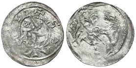 COLLECTION Medieval coins
POLSKA / POLAND / POLEN / SCHLESIEN / GERMANY

Władysław II Wygnaniec (1138-1146). Denar 

Aw.: Książę z mieczem na tro...