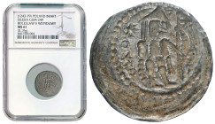 COLLECTION Medieval coins
POLSKA / POLAND / POLEN / SCHLESIEN / GERMANY

Bolesław V Wstydliwy (1243-1279). Brakteat - rycerz z proporcem, Krakow / ...