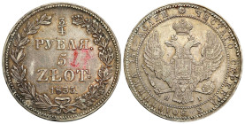 Poland XIX century / Russia 
POLSKA / POLAND / POLEN / RUSSIA / RUSSLAND / РОССИЯ

Polska XIX w./Rosja. Nicholas I. 3/4 Rubel (Rouble) = 5 zlotych ...