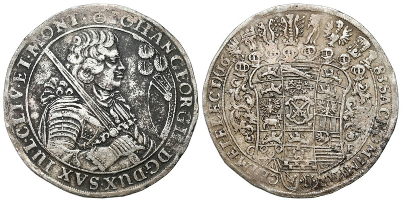 World coins 
Germany, Saxony. Johann Georg III (1680-1691). Thaler (Thaler) 168...