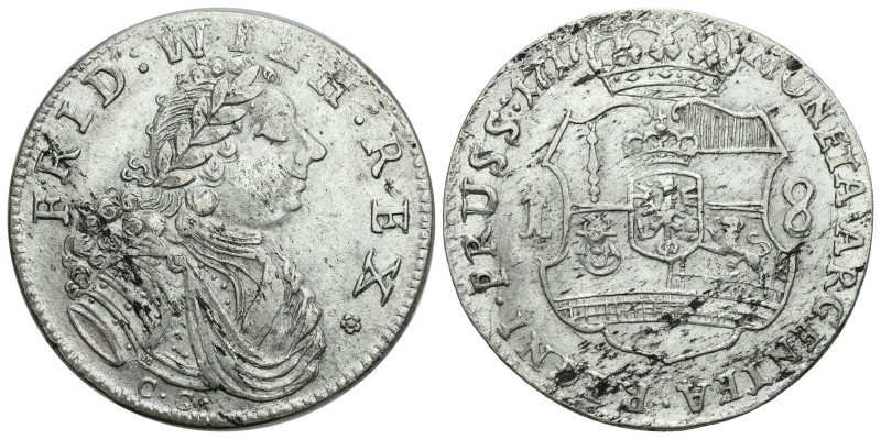 World coins 
Germany, Prussia. Frederick William I (17131740). Ort 1717 CG, Kro...