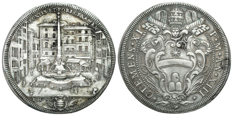 World coins 
Italy, Vatican City. Clemens XI (1700-1721). Piastra undated, Rome...