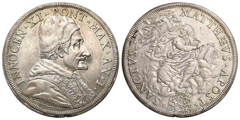 World coins 
Italy, Vatican City. Innocentius XI (1676-1689). Piastra 1676, Rom...