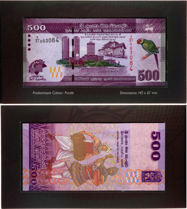 Sri Lanka 500 Rupees 2013 in Original Commemorative Folder

P# 129b , N# 20253...