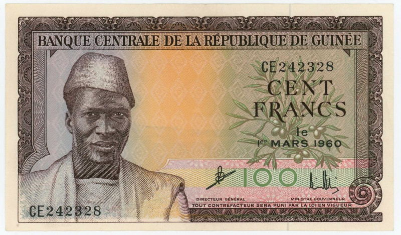 Guinea 100 Francs 1960

P# 13a, N# 241255; # CE 242328