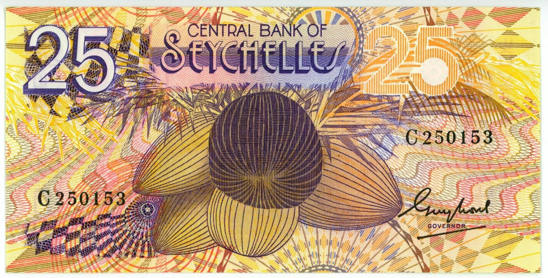 Seychelles 25 Rupees 1979 (ND)

P# 24a, N# 210886; # C250153; UNC