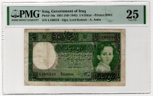 Iraq 1/4 Dinar 1942 (ND) PMG 25 VF