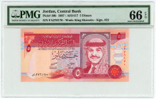 Jordan 5 Dinars 1997 PMG 66EPQ Gem UNC