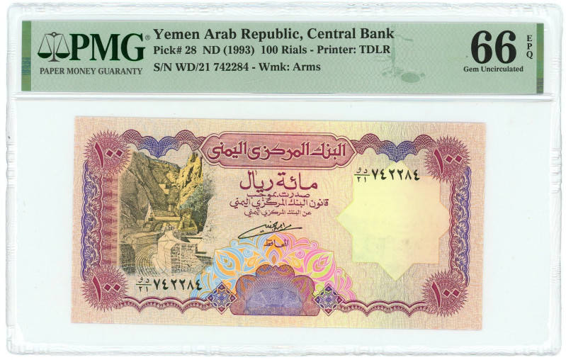 Yemen 100 Rials 1993 (ND) PMG 66 EPQ Gem UNC

P# 28, N# 208997; # WD/21 742284...