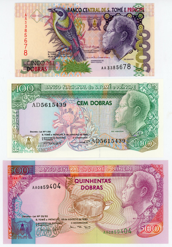 Saint Thomas & Prince Lot of 3 Banknotes 1989 - 2004

Various Dates, Denominat...